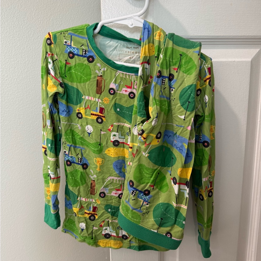 4T Little Sleepies Fairway Fun two piece pajamas